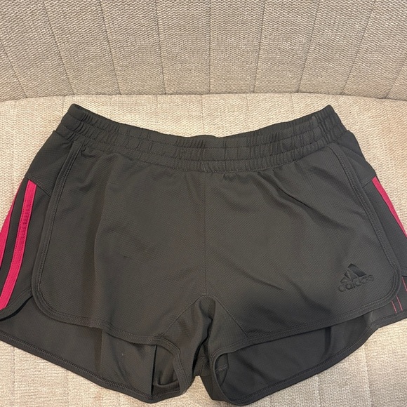 adidas Pants - Adidas Women's Grey and Pink Athletic Shorts